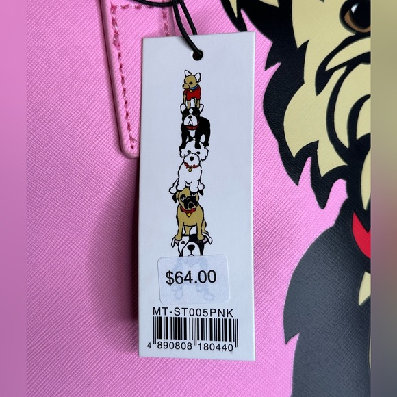 HEY YORKIE LOVERS!!! Checkout this 
Yorkie Tote Bag with Dangle, bubble gum pink - Picture 6 of 11